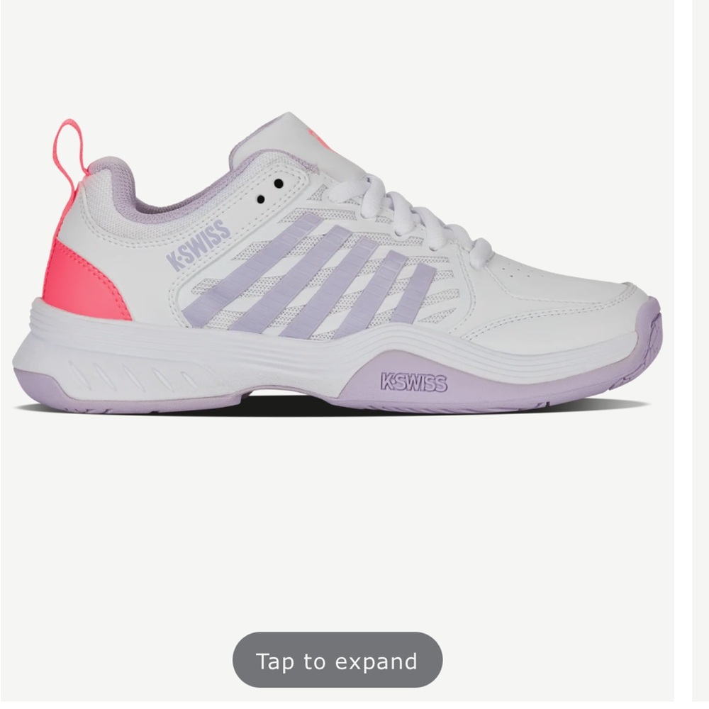 K-Swiss Court Express 2 white orchid size 5